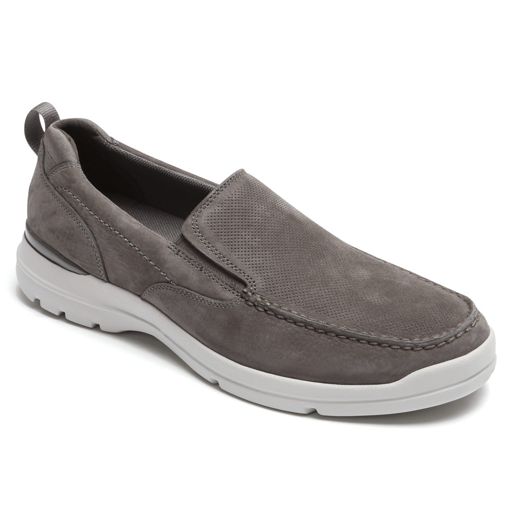 Rockport Mens City Edge - Slip-On Dark Grey - QFO847193